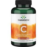 Swanson Witamina C 1000 + dzika róża, 90 kaps.