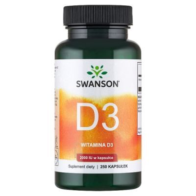 SWANSON Witamina D3 2000IU - 250 kapsułek