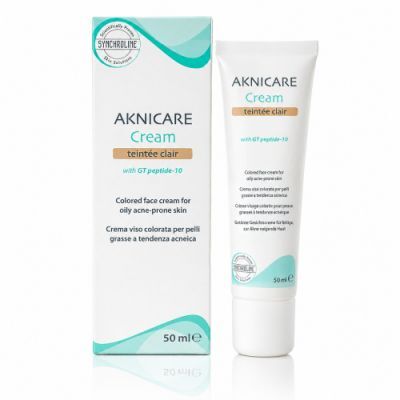 Synchroline Aknicare Cream Teintee Claire Krem koloryzujący do skóry tłustej i trądzikowej, 50 ml