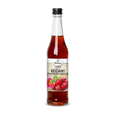 Syrop różany z płatków i owoców z witaminą C, 480 ml