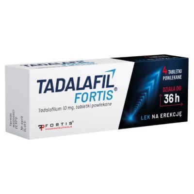 Tadalafil Fortis 10 mg, 4 tabletki powlekane