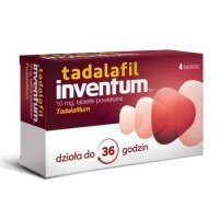 Tadalafil inventum 10mg, 4 tabletki powlekane
