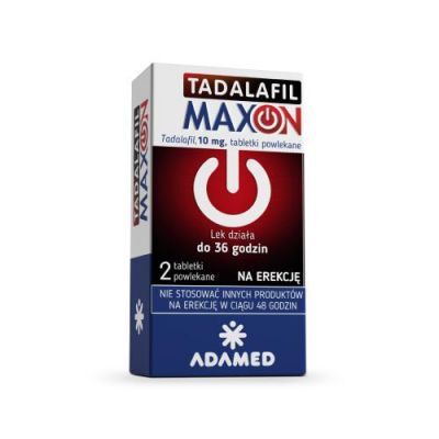 Tadalafil Maxon 10 mg, 2 tabl. powl.  KRÓTKA DATA 30.11.2025