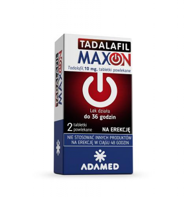 TADALAFIL MAXON 10 mg 2 tabletki na erekcję