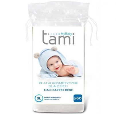 TAMI MYBABY Płatki bawełniane dla niemowląt  60 sztuk pielęgnacja