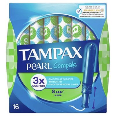 TAMPAX PEARL Compak SUPER Tampony 16 sztuk