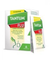 TANTUM FLU smak cytrynowy proszek do sporządzania roztworu 10 saszetek