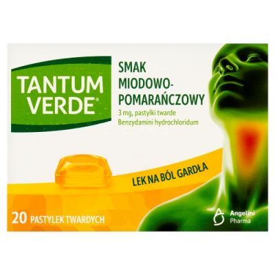 TANTUM Verde 3mg Miodowo-pomarańczowe, 20 pastylek