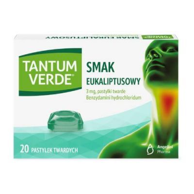 TANTUM VERDE 3mg o smaku eukaliptusowym, 20 pastylek