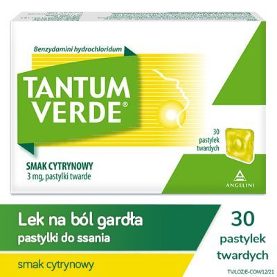TANTUM VERDE smak cytrynowy 3 mg 30 pastylek