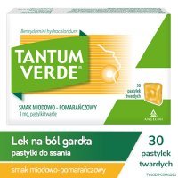 TANTUM VERDE smak miodowo-pomarańczowy 3 mg 30 pastylek