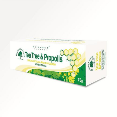 TEA TREE pasta do zębów z propolisem antybakteryjna bez fluoru 75g