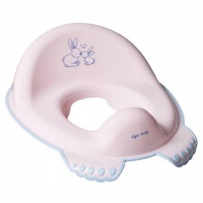 TEGA BABY Nakładka sedesowa antypoślizgowa KRÓLICZKI jasnoróżowa, 1szt.