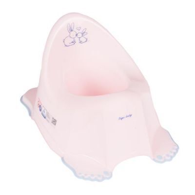 TEGA BABY Nocnik antypoślizgowy z pozytywką KRÓLICZKI jasnoróżowy, 1 szt.