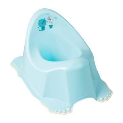 TEGA BABY Nocnik antypoślizgowy z pozytywką PIES I KOT niebieski, 1szt.