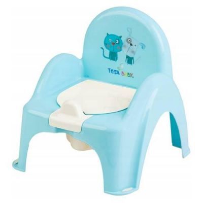 TEGA BABY Nocnik krzesełko z pozytywką PIES I KOT niebieski, 1szt.