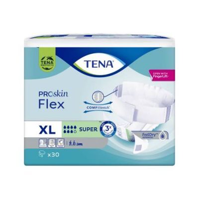 Tena Flex ProSkin Super Pieluchomajtki z pasem mocującym XL, 30 szt.
