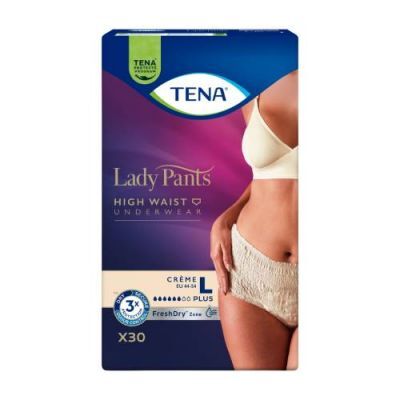 Tena Lady Pants Plus Creme Bielizna chłonna dla kobiet L, 30 szt.
