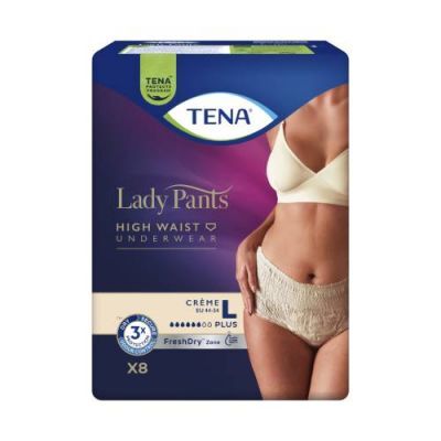 Tena Lady Pants Plus Creme Bielizna chłonna dla kobiet L, 8 szt.