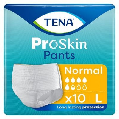 TENA PANTS PROSKIN NORMAL Majtki chłonne rozmiar L 10 sztuk NEW