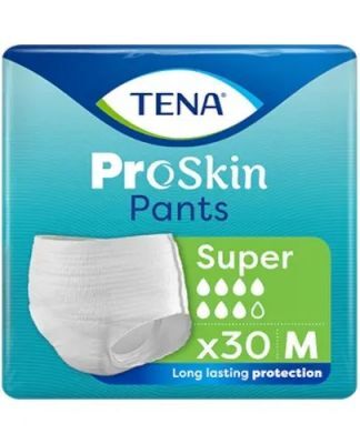 TENA PANTS PROSKIN SUPER Majtki chłonne rozmiar M 30 sztuk NEW