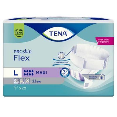 TENA Pieluchomajtki ProSkin Flex Maxi L, 22 szt