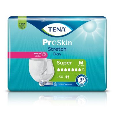 Tena ProSkin Stretch Day Pieluchomajtki elastyczne Super M, 30 szt.