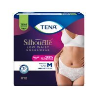 Tena Silhouette Plus White Dyskretna bielizna chłonna dla kobiet M, 12 szt.