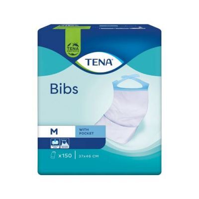 Tena Śliniaki ochronne dla dorosłych Bibs M 37 x 46 cm, 150 szt.
