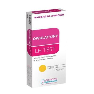 TEST LH Owulacyjny strumieniowy 5 sztuk DOMOWE LABORATORIUM