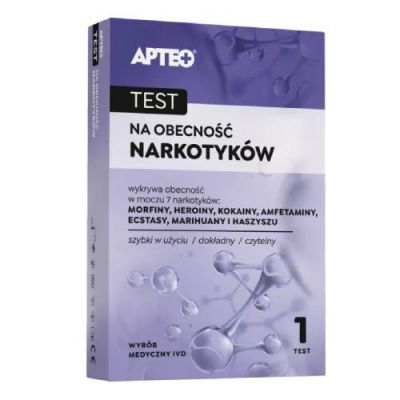 Test na obecność narkotyków APTEO, 1 sztuka KRÓTKA DATA  05.01.2026
