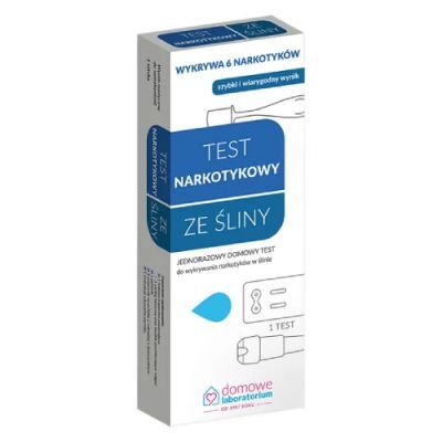 TEST NARKOTYKOWY ze śliny 1 sztuka DOMOWE LABORATORIUM