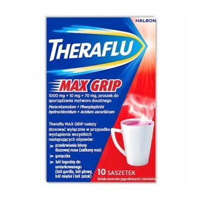 THERAFLU MAX GRIP, 10 saszetek
