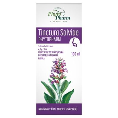 TINCTURA SALVIAE nalewka z liści szałwii lekarskiej 100 ml  PHYTOPHARM