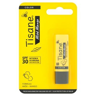Tisane Color Miód Mango Przeciwsłoneczny balsam do ust SPF 30, 5,1 g
