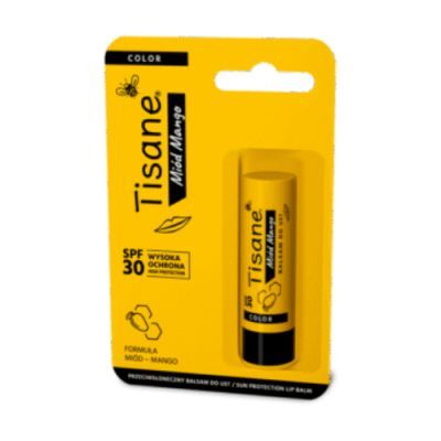 Tisane Color Miód Mango Przeciwsłoneczny balsam do ust SPF 30, 5,1 g