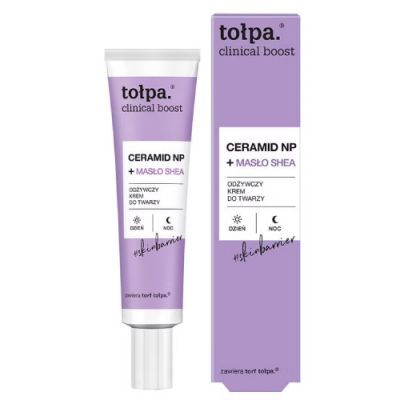 TOŁPA Clinical Boost Ceramid NP + Masło Shea Odżywczy krem do twarzy, 40 ml