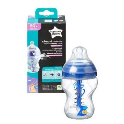 TOMMEE TIPPEE Butelka antykolkowa Advanced dekorowana 260ml BOY (5757)