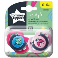 Tommee Tippee Smoczek FUN STYLE 0-6m amarantowy/różowy, 2szt
