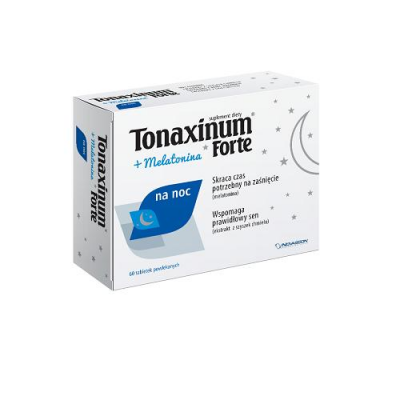 TONAXINUM FORTE + Melatonina na noc 60 tabletek