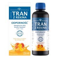 DOMOWA APTECZKA Tran z rekina o smaku mango-brzoskwinia emulsja, 250ml (nowa formuła)