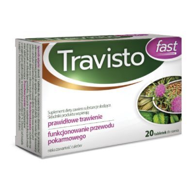 Travisto Fast smak porzeczkowy, 20 tabl. do ssania