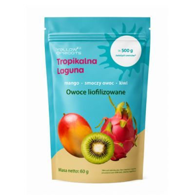 Tropikalna Laguna Owoce liofilizowane mango, smoczy owoc, kiwi, 60 g