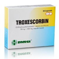 Troxescorbin, 20 kapsułek - uszczelnia naczynia krwionośne i poprawia krążenie żylne