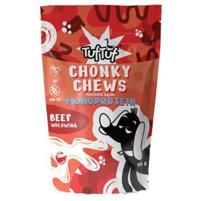 TufTuf Chonky Chews Przysmak dla psa puszyste kąski wołowina, 150 g