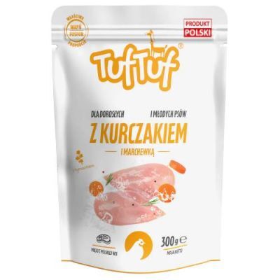 TufTuf Mokra karma dla psa Kurczak z marchewką (dorosły/szczeniak), 300 g
