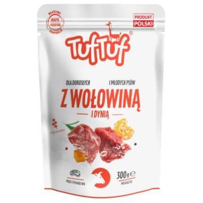 TufTuf Mokra karma dla psa Wołowina z dynią (dorosły/szczeniak), 300 g