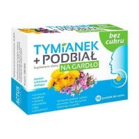 Tymianek + Podbiał Na gardło bez cukru, 16 pastylek