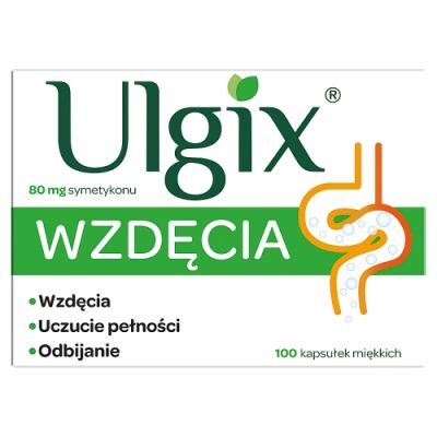 ULGIX Wzdęcia 80 mg, 100 kaps.