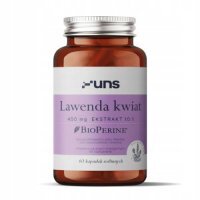 UNS Lawenda kwiat 400mg + Bioperine, 60 kapsułek